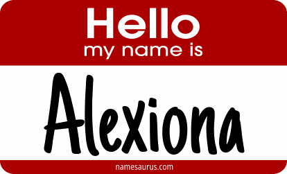 Hello my name is Alexiona png download
