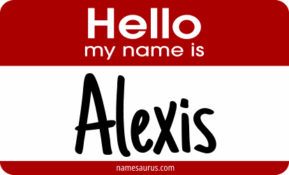 Hello my name is Alexis png download