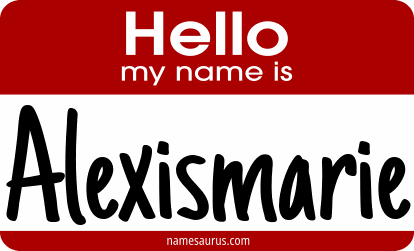 Hello my name is Alexismarie png download