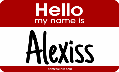 Hello my name is Alexiss png download