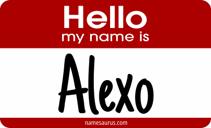 Hello my name is Alexo png download