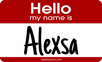 Hello my name is Alexsa png download