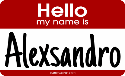 Hello my name is Alexsandro png download