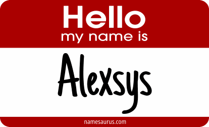 Hello my name is Alexsys png download