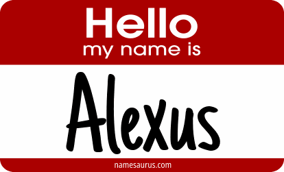 Hello my name is Alexus png download