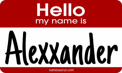 Hello my name is Alexxander png download