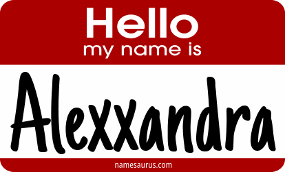 Hello my name is Alexxandra png download