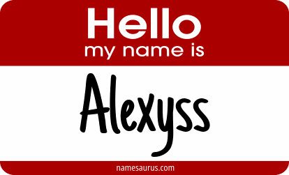 Hello my name is Alexyss png download