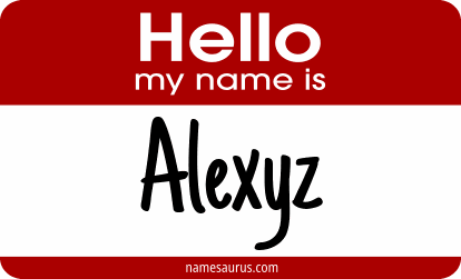 Hello my name is Alexyz png download