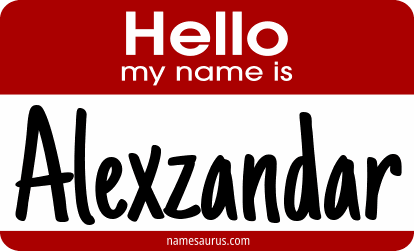 Hello my name is Alexzandar png download