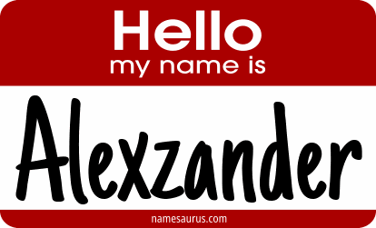 Hello my name is Alexzander png download
