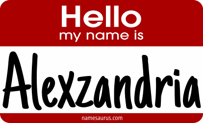 Hello my name is Alexzandria png download