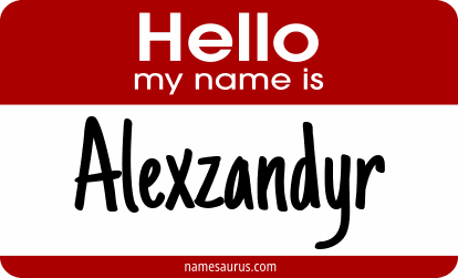 Hello my name is Alexzandyr png download