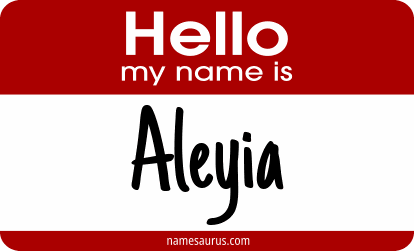 Hello my name is Aleyia png download