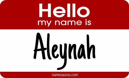 Hello my name is Aleynah png download