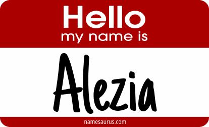 Hello my name is Alezia png download