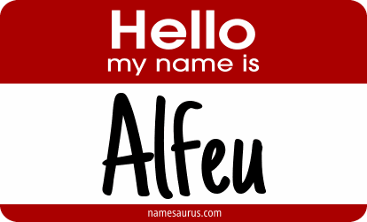 Hello my name is Alfeu png download