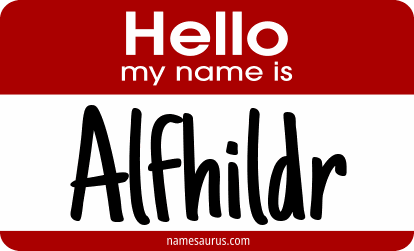 Hello my name is Alfhildr png download