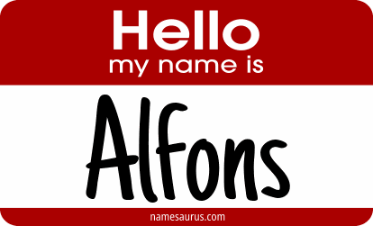 Hello my name is Alfons png download