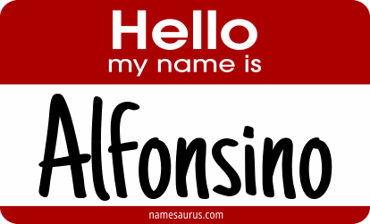 Hello my name is Alfonsino png download