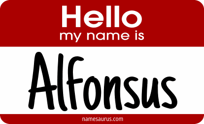 Hello my name is Alfonsus png download