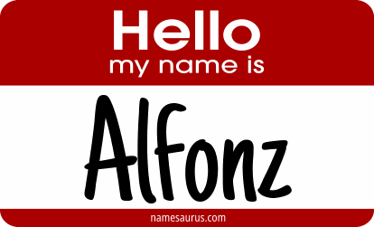Hello my name is Alfonz png download