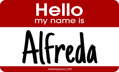 Hello my name is Alfreda png download