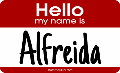 Hello my name is Alfreida png download