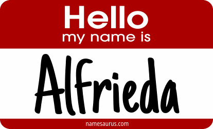 Hello my name is Alfrieda png download