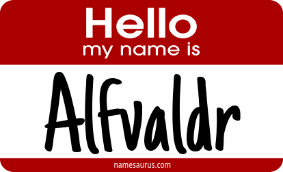 Hello my name is Alfvaldr png download