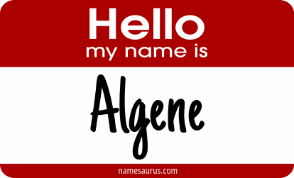 Hello my name is Algene png download