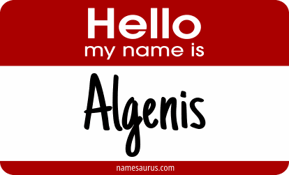 Hello my name is Algenis png download