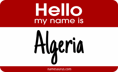 Hello my name is Algeria png download