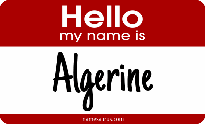Hello my name is Algerine png download