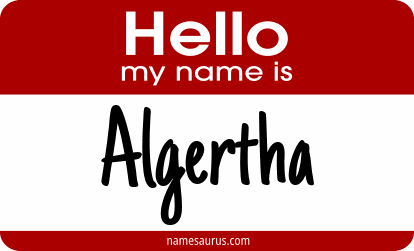 Hello my name is Algertha png download