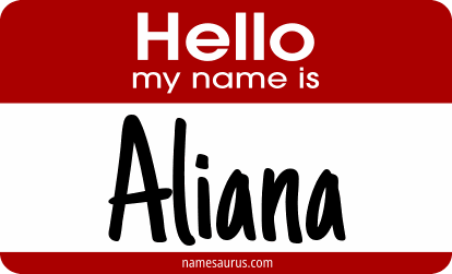 Hello my name is Aliana png download