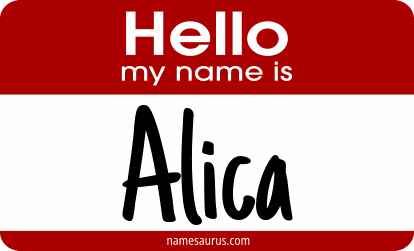 Hello my name is Alica png download