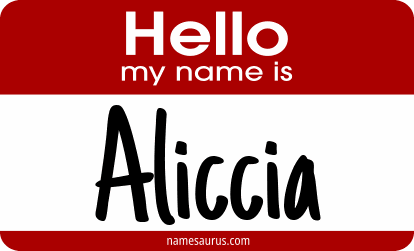 Hello my name is Aliccia png download