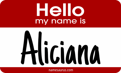 Hello my name is Aliciana png download