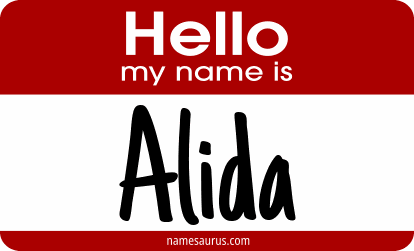 Hello my name is Alida png download
