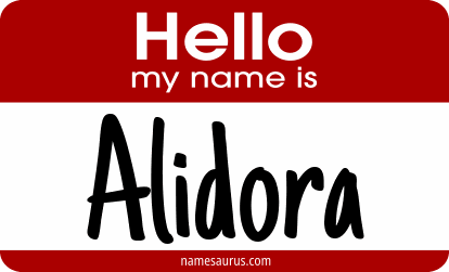 Hello my name is Alidora png download