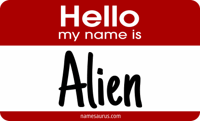 Hello my name is Alien png download