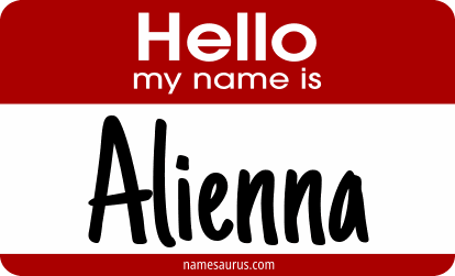 Hello my name is Alienna png download