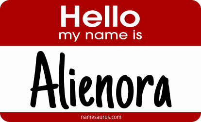 Hello my name is Alienora png download