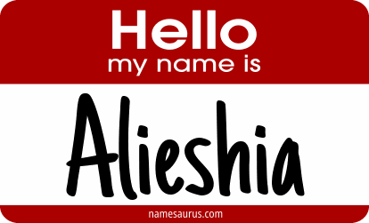 Hello my name is Alieshia png download