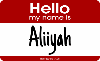 Hello my name is Aliiyah png download