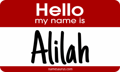 Hello my name is Alilah png download