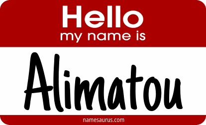 Hello my name is Alimatou png download