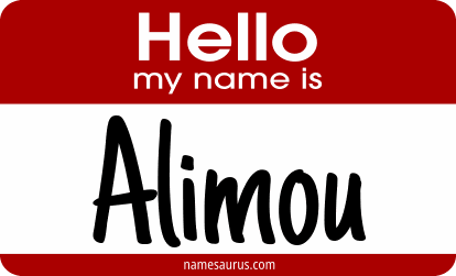 Hello my name is Alimou png download