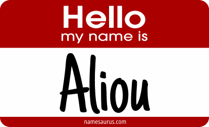 Hello my name is Aliou png download
